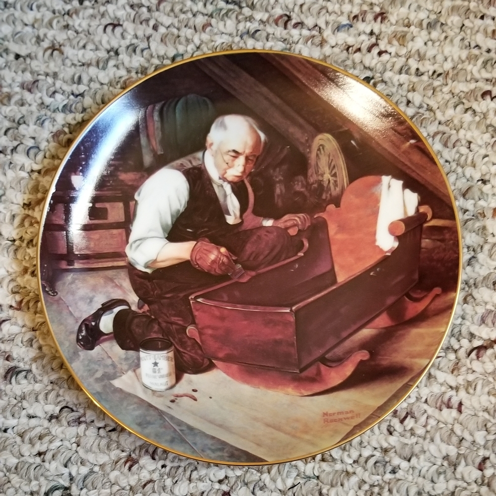 Norman Rockwell plate "Grandpa's  Gift"